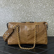 Valentino Garavani Panthea leather brown shoulder bag size 33x 19.5 x9cm  - 5