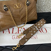Valentino Garavani Panthea leather brown shoulder bag size 33x 19.5 x9cm  - 2