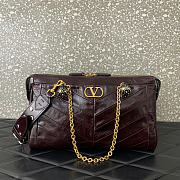 Valentino Garavani Panthea leather red shoulder bag size 33x 19.5 x9cm - 1