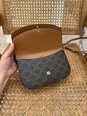 CELINE Triomphe Duo Shoulder Bag brown size 20x13x6cm - 3