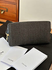 Celine Triumph Denim Leather Chain Pouch dark gray size 16.5x11x8cm - 3