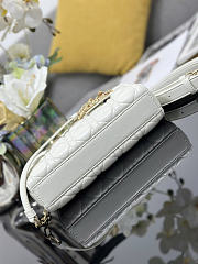 Dior Small Lady D-Joy Bag Ivory Cannage Lambskin bag size 22 x 12 x 6cm - 5