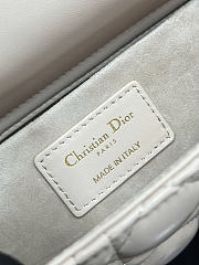 Dior Small Lady D-Joy Bag Ivory pink Cannage Lambskin bag size 22 x 12 x 6cm - 4
