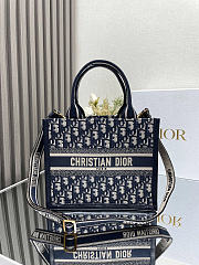Dior mini book tote blue bag size 26.5×21×14cm - 1