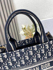 Dior mini book tote blue bag size 26.5×21×14cm - 6