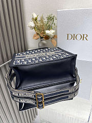 Dior mini book tote blue bag size 26.5×21×14cm - 5
