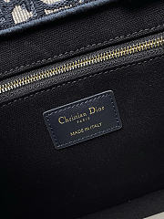 Dior mini book tote blue bag size 26.5×21×14cm - 4