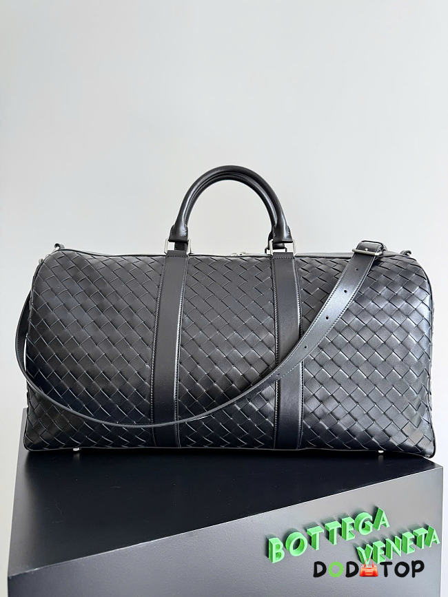 Bottegaveneta Intrecciato Duffle black bag size 55x29x24cm - 1