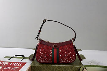 Gucci Ophidia crystals small shoulder bag size 26x15x6.5cm