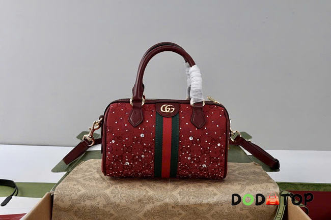 Gucci Ophidia crystals small boston bag size 21x13x11cm - 1