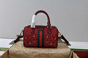 Gucci Ophidia crystals small boston bag size 21x13x11cm - 2