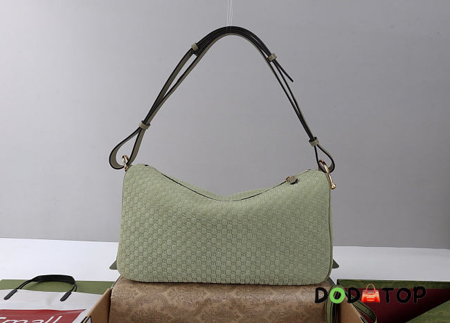 Gucci Half Horsebit medium shoulder bag green size 38x20x15cm - 1