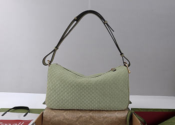Gucci Half Horsebit medium shoulder bag green size 38x20x15cm