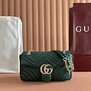 Gucci Marmont green bag size 26x15x7cm - 1