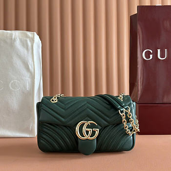 Gucci Marmont green bag size 26x15x7cm