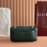 Gucci Marmont green bag size 26x15x7cm - 4