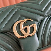 Gucci Marmont green bag size 26x15x7cm - 2