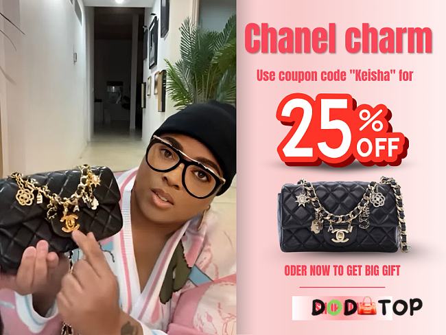 Chanel charm black bag size 20x12x6cm Code Keisha (25% off) - 1