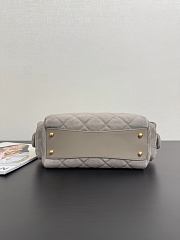 Chanel 25k Bag gray Suede 24x15.5x11.5cm - 5
