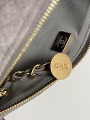 Chanel 25k Bag gray Suede 24x15.5x11.5cm - 2
