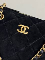 Chanel 25k Bag Black Suede 24x15.5x11.5cm - 4