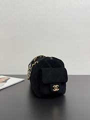 Chanel 25k Bag Black Suede 24x15.5x11.5cm - 2