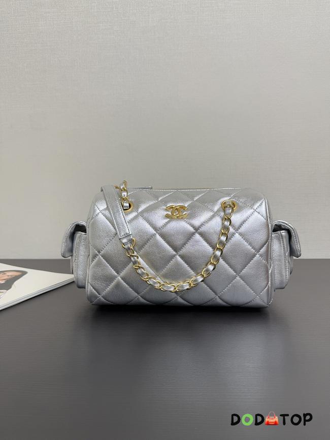 Chanel 25k Bag Silver 24x15.5x11.5cm - 1