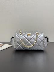 Chanel 25k Bag Silver 24x15.5x11.5cm - 1