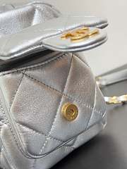 Chanel 25k Bag Silver 24x15.5x11.5cm - 4
