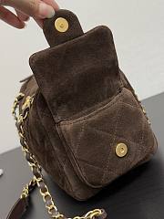 Chanel 25k Bag brown Suede 24x15.5x11.5cm - 5