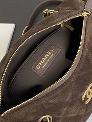 Chanel 25k Bag brown Suede 24x15.5x11.5cm - 4