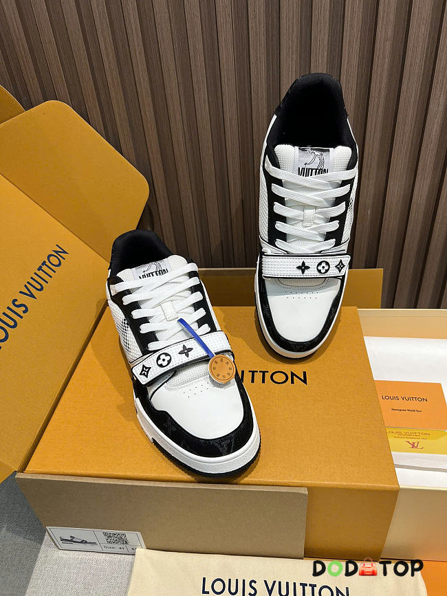  LV trainer sneaker black men - 1