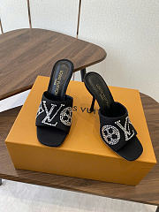 Louis vuitton sandals black women 10.5cm - 5