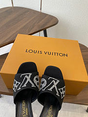 Louis vuitton sandals black women 10.5cm - 4