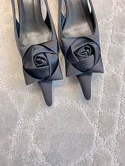 Saint Laurent  Dakota Slingback Pumps in Satin Crepe 5cm, black - 3