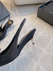 Saint Laurent  Dakota Slingback Pumps in Satin Crepe 5cm, black - 5