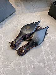 Saint Laurent Dakota Slingback Pumps in Satin Crepe 5cm, Leopard print - 6