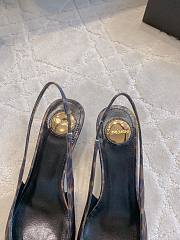 Saint Laurent Dakota Slingback Pumps in Satin Crepe 5cm, Leopard print - 5