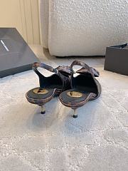 Saint Laurent Dakota Slingback Pumps in Satin Crepe 5cm, Leopard print - 2