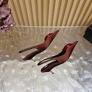 Saint Laurent Dakota Slingback Pumps in Satin Crepe 5cm, brown - 6