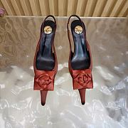 Saint Laurent Dakota Slingback Pumps in Satin Crepe 5cm, brown - 3