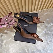 Saint Laurent Dakota Slingback Pumps in Satin Crepe 5cm, 01 - 4
