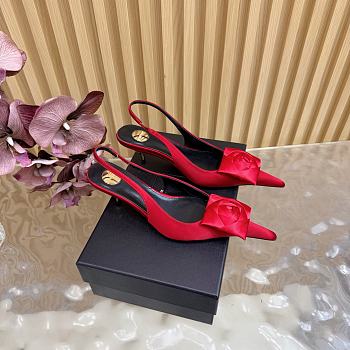 Saint Laurent Dakota Slingback Pumps in Satin Crepe 5cm, 02