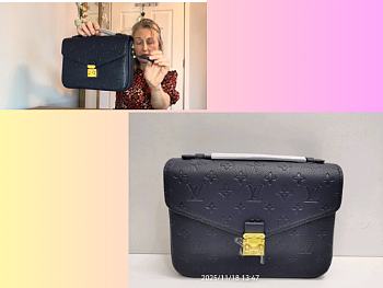Louis Vuitton Pochette Metis Monogram Empreinte Leather Dark Blue M41487 Size 25 x 19 x 7 cm Code JEN25 (25% off)