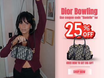 Dior D-Vibe Bowling Bag Medium Size 25 x 9.5 x 16 cm code Danielle (25% off)