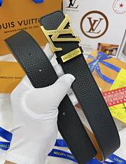 LV belt black 3.8CM - gold - 4