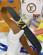 LV belt black 3.8CM - gold - 2