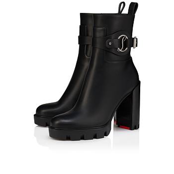 Christian Louboutin  Dianouchette Lug 100 mm Low boots - Waxed calf leather 