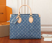 Louis vuitton OnTheGo Monogram Denim bag size 35x27x14cm - 4