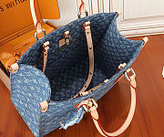 Louis vuitton OnTheGo Monogram Denim bag size 35x27x14cm - 3